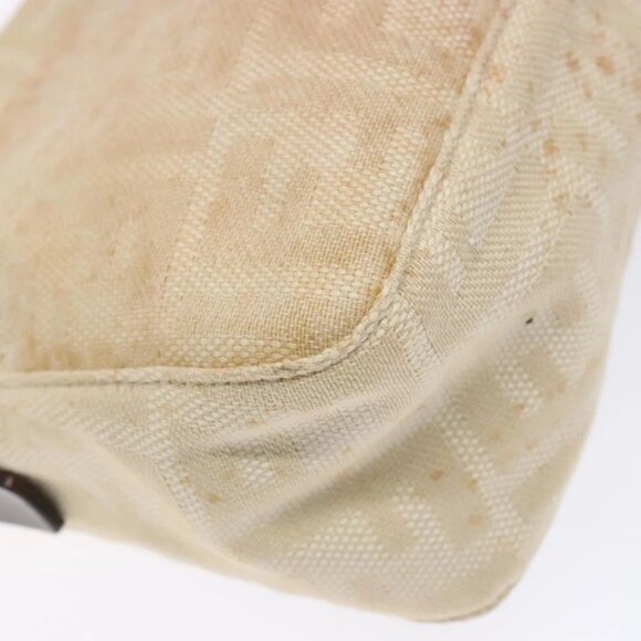 FENDI Zucca Canvas Mamma Baguette Shoulder Bag Beige Silver Auth ep10694 - Picture 4 of 16